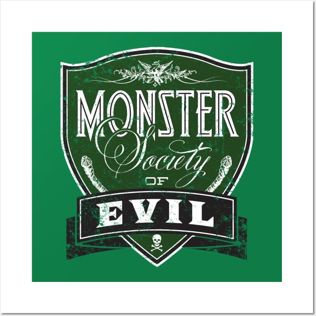 Monster Society of Evil Wall Art by MindsparkCreative